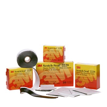 3M Scotch-Seal 2229-3.75X10FT Black Insulating Tape - 3 3/4 in x 10 ft - 3.75 in Wide - 125 mil Thick - 49702