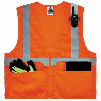 Ergodyne Glowear High-Visibility Vest 8220Z 21115 - Size Large/XL - High-Visibility Orange