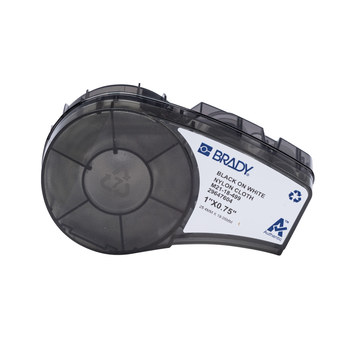 Picture of Brady M21 Black on White Nylon M21 Thermal Transfer 152092 Die-Cut Thermal Transfer Printer Cartridges (Main product image)