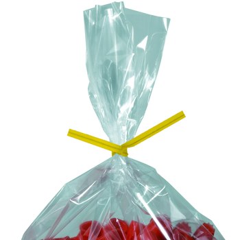 Yellow Paper Twist Ties - 0.1875 in x 4 in - 6750