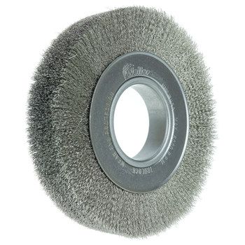 Weiler 03480 Wheel Brush - 6 in Dia - Crimped Stainless Steel Bristle