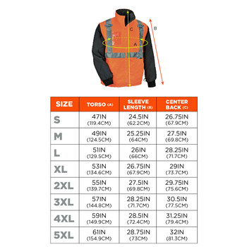 Ergodyne GloWear Cold Condition Jacket 8287 25514 - Size Large - Orange