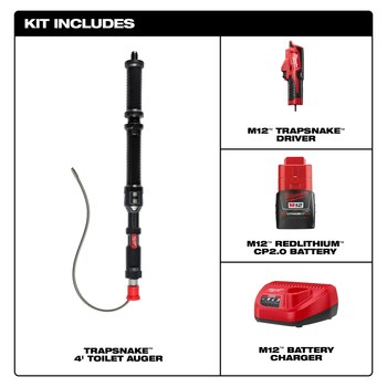 Milwaukee M12 TRAPSNAKE Urinal Auger 3574-21