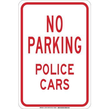 Picture of Brady B-555 Aluminum Rectangle White English Parking Restriction, Permission & Information Sign part number 129744 (Main product image)