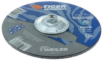 Weiler Tiger Aluminum Grinding Wheel 58234 - 9 in - A/O Aluminum Oxide AO - 24 - R