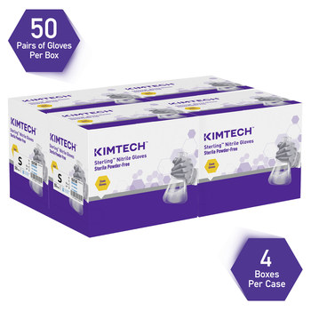 Kimtech White Small Powder Free Disposable Gloves - Medical Exam Grade - 9 in Length - Rough Finish - 53130