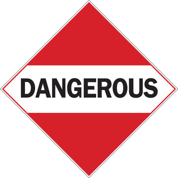 Picture of Brady B-120 Fiberglass Reinforced Polyester Square Red English Truck Placards Sign part number 76259 (Main product image)