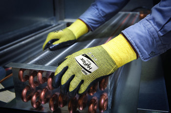 Ansell Hyflex 11-510 Black/Yellow 9 Kevlar/Nylon Work Gloves - ANSI A2 Cut Resistance - Nitrile Palm Coating - 205746