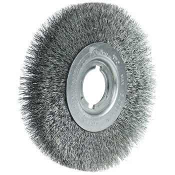 Weiler 01049 Wheel Brush - 6 in Dia - Crimped Steel Bristle