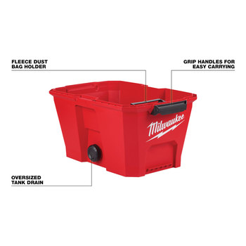 Milwaukee - Wet/Dry Vacuum Tank - Red/Black - 6 gal - 0922-20 - 54308