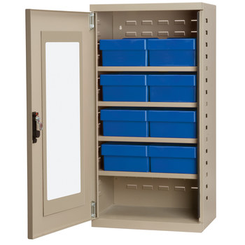 Picture of Akro-Mils ACQV4P82 Akrodrawers 350 lb Putty Powder Coated, Textured Steel 18 ga Non-Stackable Secure Mini-Cabinet (Main product image)