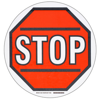 Picture of Brady Toughstripe B-534 Polyester Circle English Stop Signs, Traffic Control Signs & Banners Sign part number 104511 (Main product image)