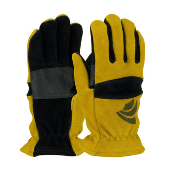 PIP Smokeshow 910-P735 Gold Medium Cowhide Firefighting Glove - 10.5 in Length - 910-P735/M