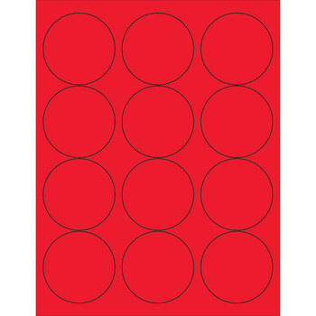 Tape Logic LL194RD Circle Laser Labels, 2 1/2 in x 2 1/2 in, Permanent ...