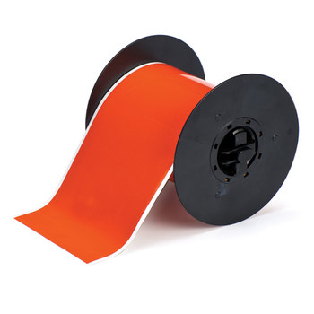 Picture of Brady Orange Reflective Indoor / Outdoor Thermal Transfer B30C-4000-584-OR Continuous Thermal Transfer Printer Label Roll (Main product image)