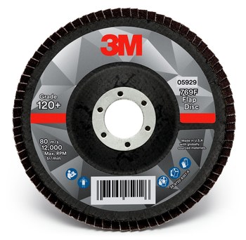 3M 769F Type 29 Flap Disc 05929 - Ceramic Precision-Shaped Grain - 5 in - 120+ - Fine