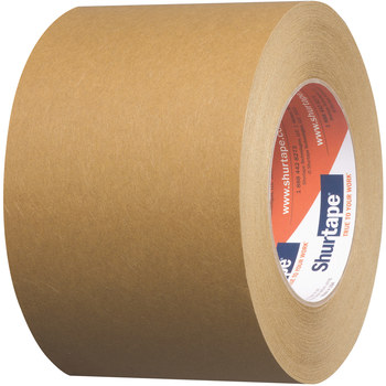Shurtape FP 115 Brown Flat Paper Tape - 96 mm Width x 55 m Length - 6.5 mil Thick - SHURTAPE 104664