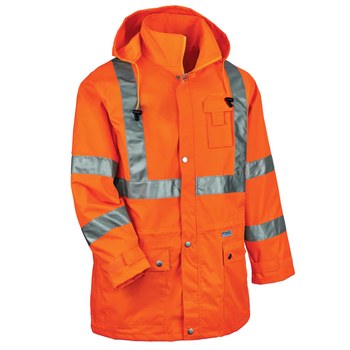 Ergodyne Glowear Cold Condition Jacket 8385 24374 - Size Large - High-Visibility Orange