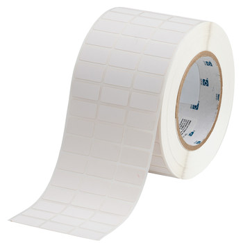 Picture of Brady White Self-Extinguishing Polyimide Thermal Transfer THT-5-472-10 Die-Cut Thermal Transfer Printer Label Roll (Main product image)