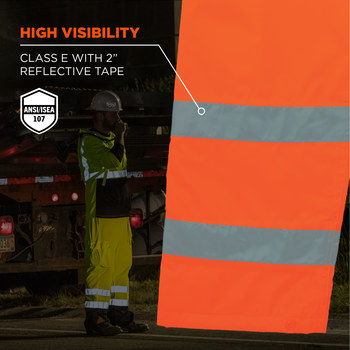 Ergodyne Glowear High-Visibility Pants 8925 24444 - Size Large - High-Visibility Orange
