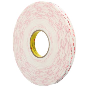 3M 4945 White VHB Tape - 1 in Width x 36 yd Length - 45 mil Thick
