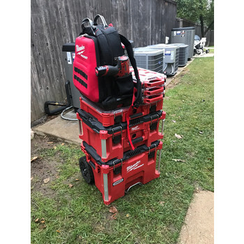 Milwaukee PACKOUT Red Compact Organizer - 16.38 in Length - 9.76 in Wide - 48-22-8436