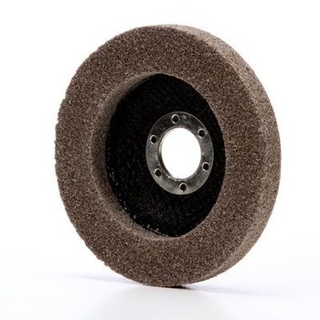3M Scotch-Brite CP-UD Non-Woven Aluminum Oxide Deburring Disc - Fine Grade - Arbor Attachment - 4 1/2 in Diameter - 7/8 in Center Hole - 29204