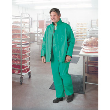 Picture of Dunlop Sanitex 71250 Green 2XL Nylon Polyester/PVC Chemical-Resistant Overalls (Main product image)