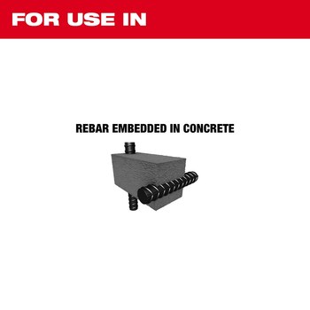 Milwaukee 3/4 in Rebar Cutter 48-20-6782 - 18 in Overall Length - 16 in Flute - Solid Carbide - 3-Flat Shank