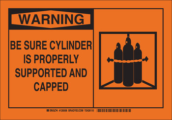 Picture of Brady B-401 Polystyrene Rectangle Orange English Chemical Storage Sign part number 126505 (Main product image)