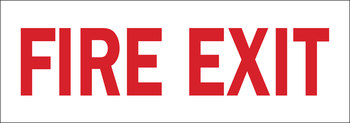 Picture of Brady Bradyglo B-401 High Impact Polystyrene Rectangle White English Fire Exit Sign part number 22495 (Main product image)