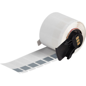 Picture of Brady Clear / Gray Self-Extinguishing, Self-Laminating Vinyl Thermal Transfer PTL-29-427-GY Die-Cut Thermal Transfer Printer Label Roll (Main product image)