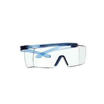 3M SecureFit 3700 Series OTG Safety Glasses SF3701SGAF-BLU - Scotchgard AF/AS Clear Lens, Blue Temples