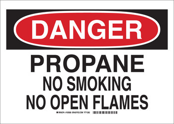 Picture of Brady B-401 Polystyrene Rectangle White English Flammable Material Sign part number 103925 (Main product image)