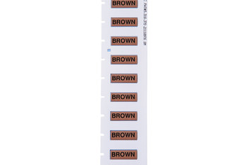 Picture of Brady Permasleeve Brown Heat-Shrinkable, Self-Extinguishing Polyolefin Thermal Transfer PSPT-187-1-BR Die-Cut Thermal Transfer Printer Sleeve (Main product image)