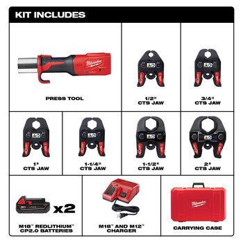 Milwaukee M18 ONE-KEY Press Jaw Tool Kit 2922-22 - 4 in Capacity