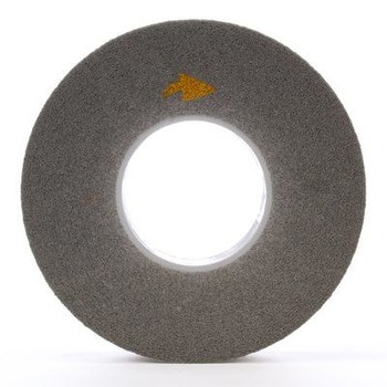 3M Scotch-Brite LD-WL Convolute Silicon Carbide Medium Deburring Wheel - Fine Grade - Arbor Attachment - 12 in Diameter - 5 in Center Hole - 2 in Thickness - 01673