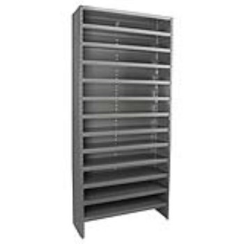 Picture of Akro-Mils ASC1279 6500 lb Adjustable Gray Powder Coated Steel 22 ga Enclosed Fixed Shelving System (Main product image)