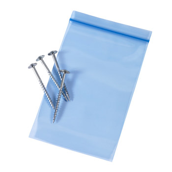 Blue VCI Resealable Poly Bag - 10 in x 8 in - 4 mil Thick - 9028