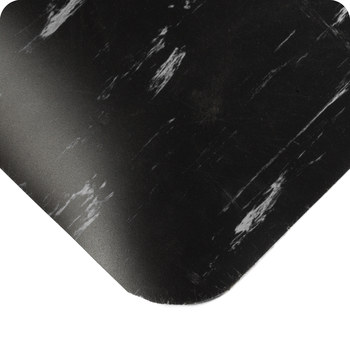 Picture of Wearwell Smart Tile Top 496 Black PVC Surface/Recycled Urethane Sponge Base Textured Anti-Fatigue Mat (Main product image)