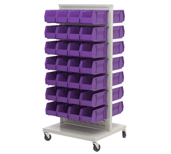 Picture of Akro-Mils 30553 Ready Space 150 lb White Powder Coated Steel Single Sided Louvered Floor Rack (Main product image)