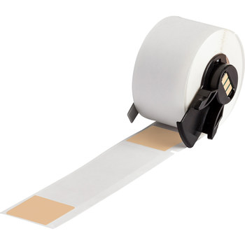 Picture of Brady Clear / Orange Self-Extinguishing, Self-Laminating Vinyl Thermal Transfer PTL-23-427-OR Die-Cut Thermal Transfer Printer Label Roll (Main product image)