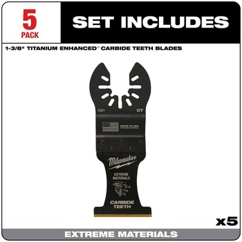 Milwaukee OPEN-LOK End Cut Oscillating Multi-Material Blade 49-25-1525 - Carbide