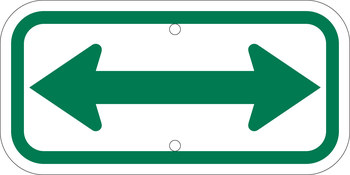Picture of Brady B-959 Aluminum Rectangle White Directional Sign part number 113316 (Main product image)