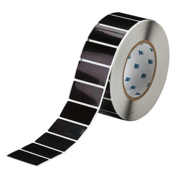 Picture of Brady Black Polyester Thermal Transfer THTEP-173-593-.5BK Die-Cut Thermal Transfer Printer Label Roll (Main product image)
