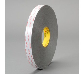 Click to view product media gallery 3M RP62F Gray VHB Tape - 1 in Width x 36 yd Length - 0.062 in Thick