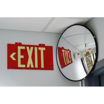 Brady Indoor Plastic Convex Safety Mirror 86341 - 18 in Overall Diameter - 754476-86341