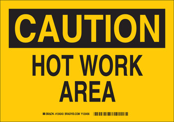 Picture of Brady B-401 Polystyrene Rectangle Yellow English Equipment Safety Sign part number 124242 (Main product image)