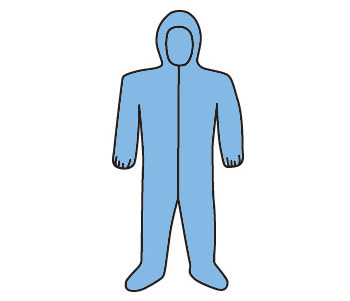 Picture of West Chester 3109 Blue Large Polyester/Wood Pulp Disposable Heat-Resistant Overalls (Main product image)