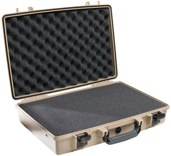 Pelican Protector Case 1490 Protective Case, Industrial Grade Polymer, Polyurethane Foam Padding, 19.87 in x 13.93 in - 019428-1490B
